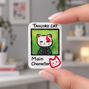 Paw Slayer cat — Tanji-Paw Card Keychain
